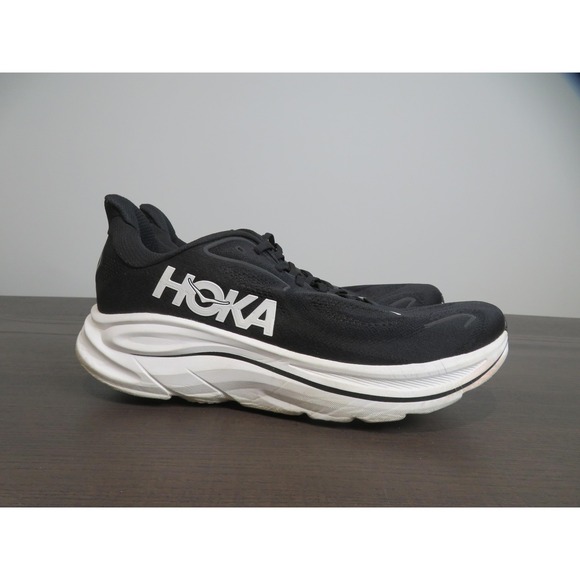 Hoka One One Other - Hoka One One Clifton 10 Shoes Mens Size 14 Black Running Sneakers 1162030 BWHT